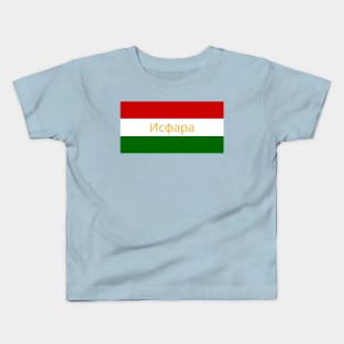 Isfara City in Tajikistan Flag Colors Kids T-Shirt